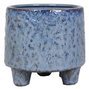 Pot Op Voet Levendig Blauw 11 cm