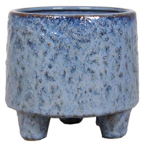 Pot Op Voet Levendig Blauw 12 cm