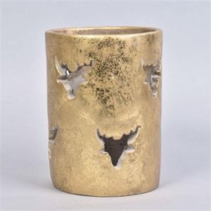 18442_deer goud theelicht 15x15x20cm